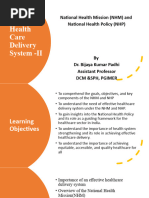 Health Care Delivery System Under NHM and NHP