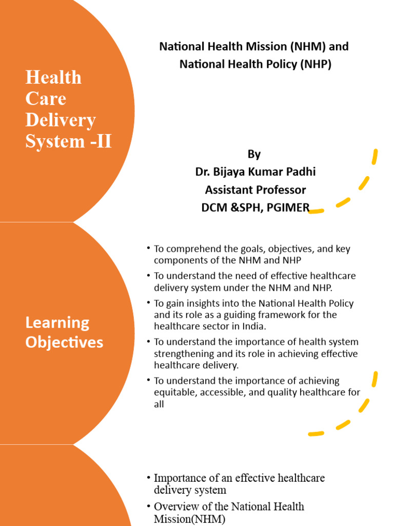 Health Care Delivery System Under NHM and NHP | PDF | Health Care ...
