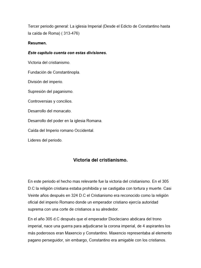 La Iglesia Imperial. | PDF | Constantino el grande | imperio Romano