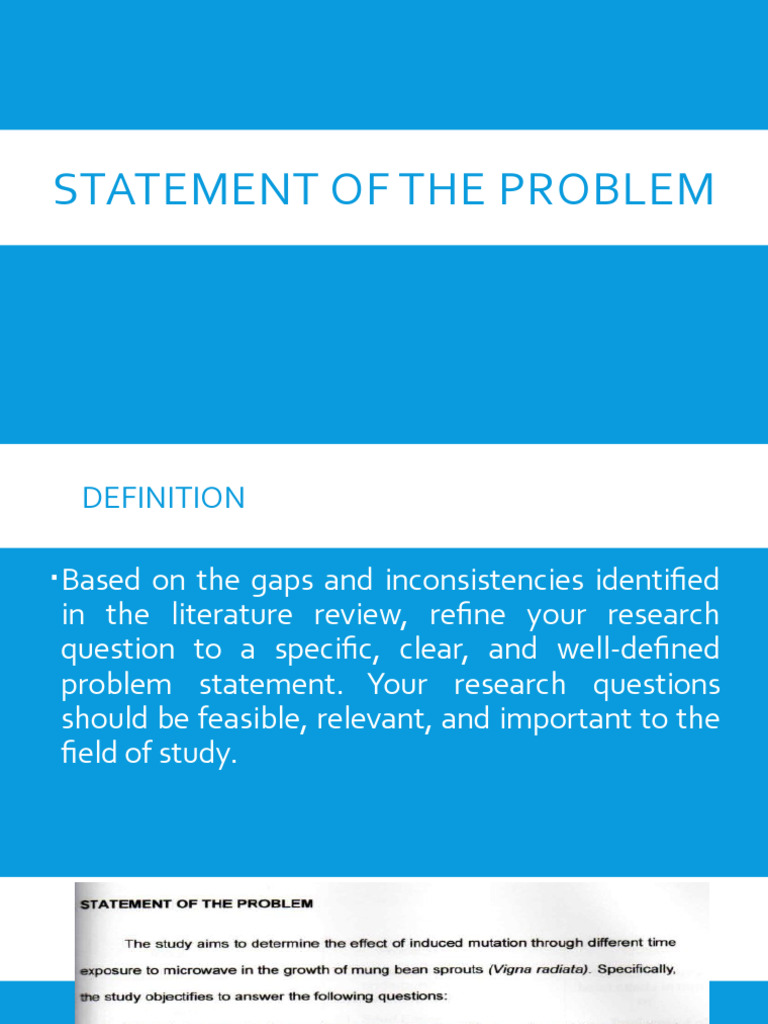 Statement of The Problem | PDF | Concept | Conceptual Framework