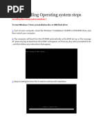 Installing Operating System