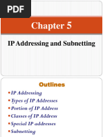 Chapter 5 - IP Addressing and Subnetting