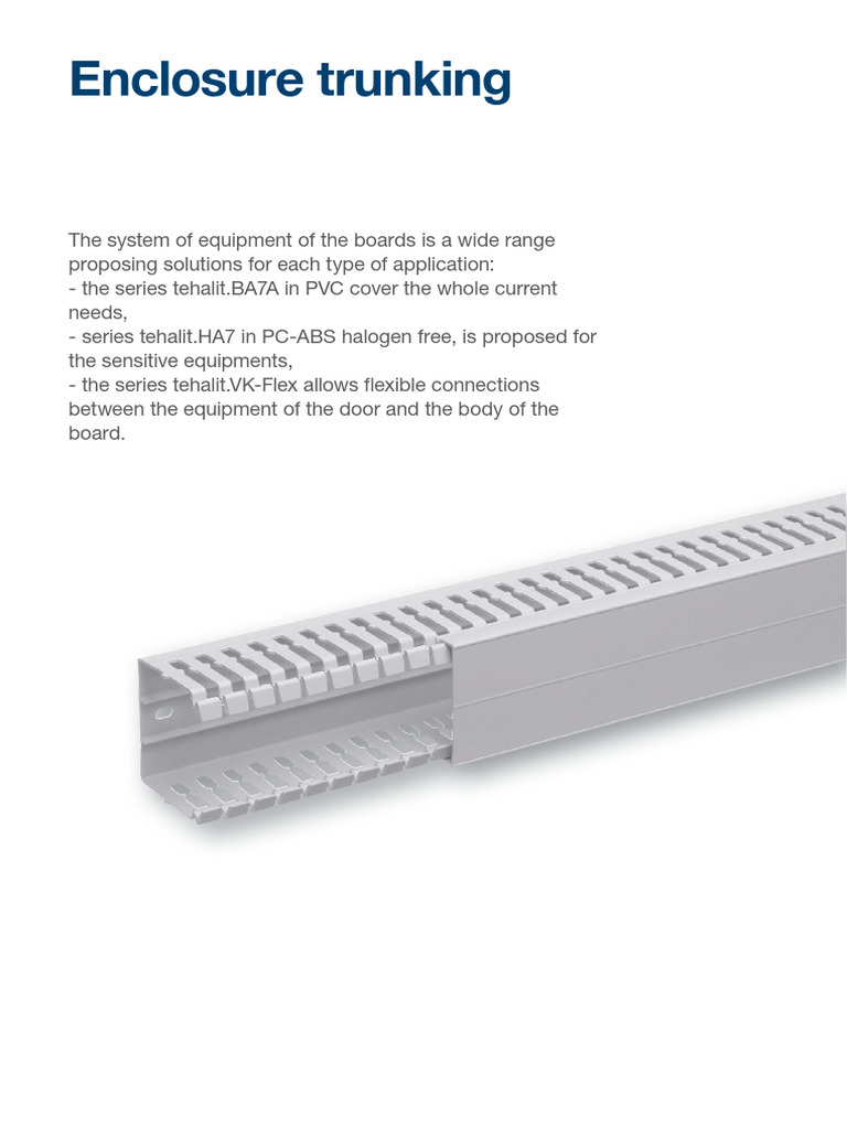 Enclosure Trunking Solutions Guide | PDF | Electrical Wiring | Duct (Flow)