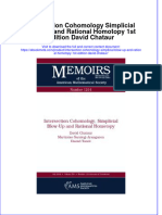 Intersection Cohomology Simplicial Blow Up and Rational Homotopy 1St Edition David Chataur Online Ebook Texxtbook Full Chapter PDF