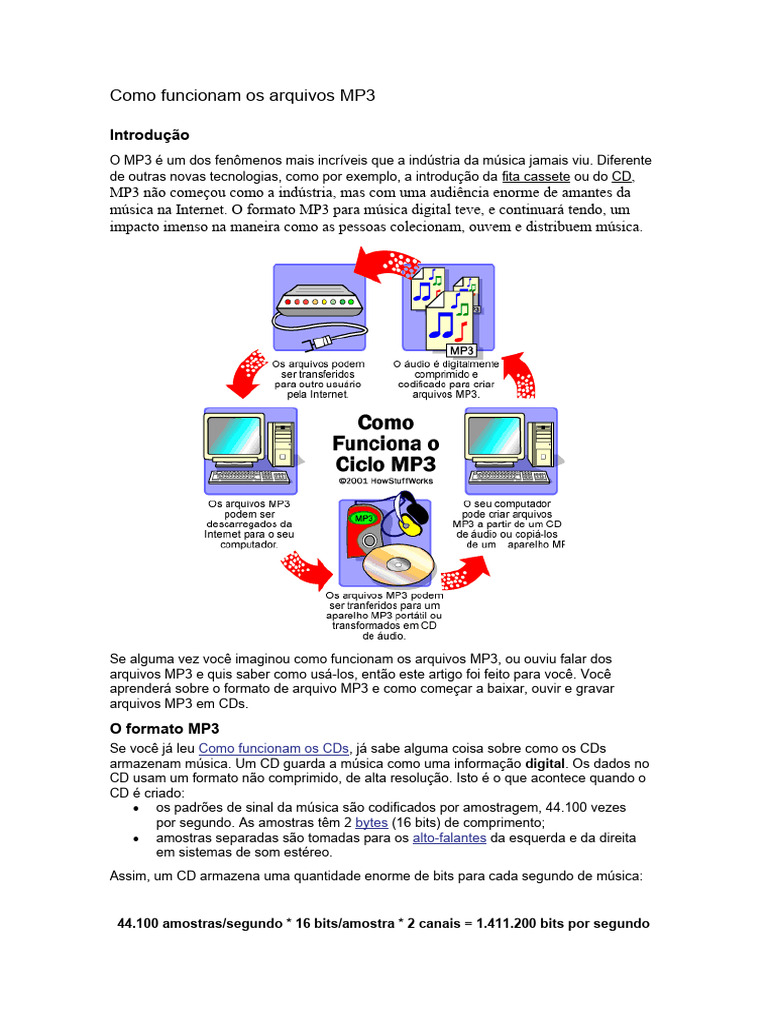 Como Funcionam Os Arquivos MP3 | PDF | MP3 | Disco compacto (CD)