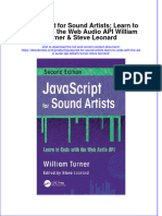 Ebook Javascript For Sound Artists Learn To Code With The Web Audio Api William Turner Steve Leonard Online PDF All Chapter
