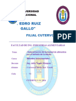 Informe de Determinacion de Humedad de Harina de Trigo