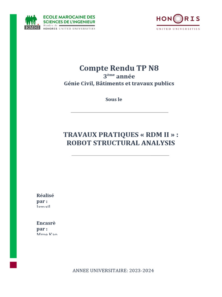 Analyse RDM II avec RSA en Génie Civil | PDF | Treillis (assemblage ...