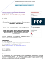 Efecto del ayuno sobre la conducta alimentaria en estudiantes universitarios