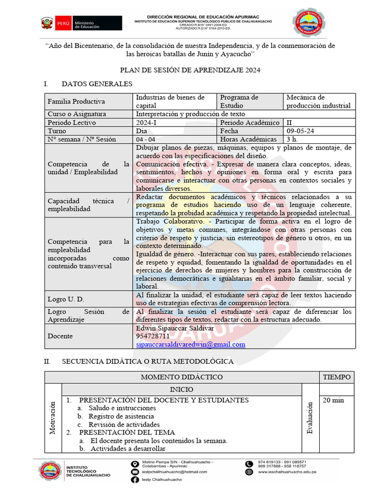 Plan de Aprendizaje: Comunicación Efectiva | PDF | Evaluación | Aprendizaje