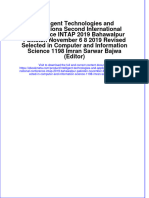 Download Intelligent Technologies And Applications Second International Conference Intap 2019 Bahawalpur Pakistan November 6 8 2019 Revised Selected In Computer And Information Science 1198 Imran Sarwar Bajwa online ebook  texxtbook full chapter pdf 