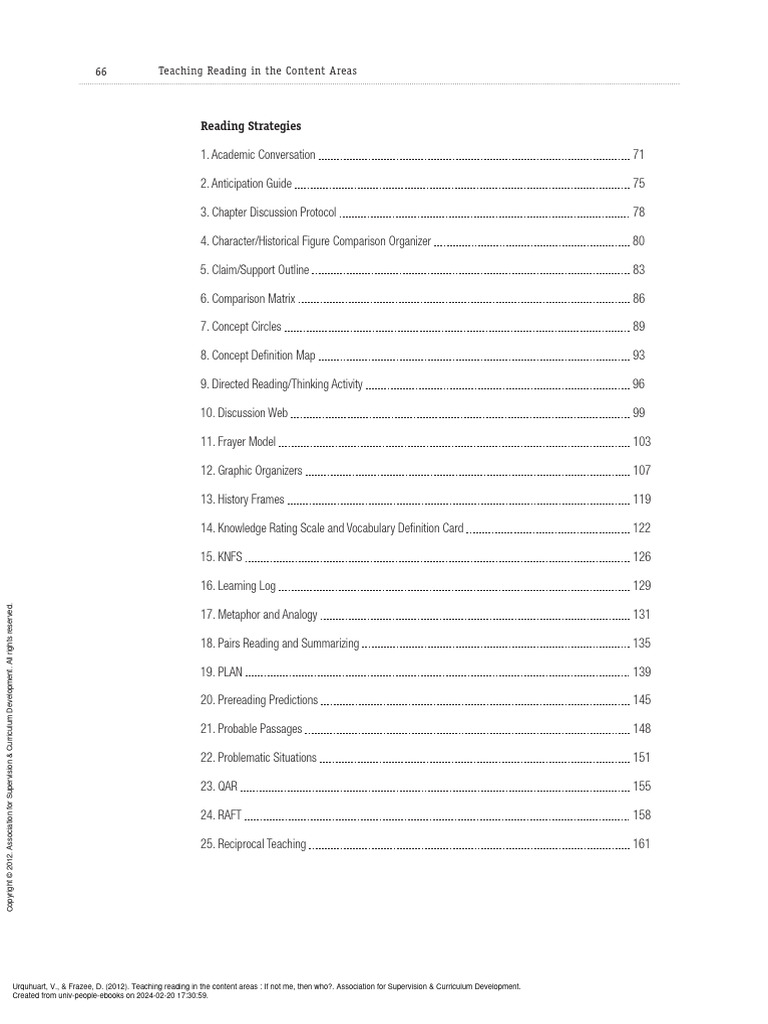 Teaching Reading in The Content Areas If Not Me, T... - (PG 93 - 119 ...