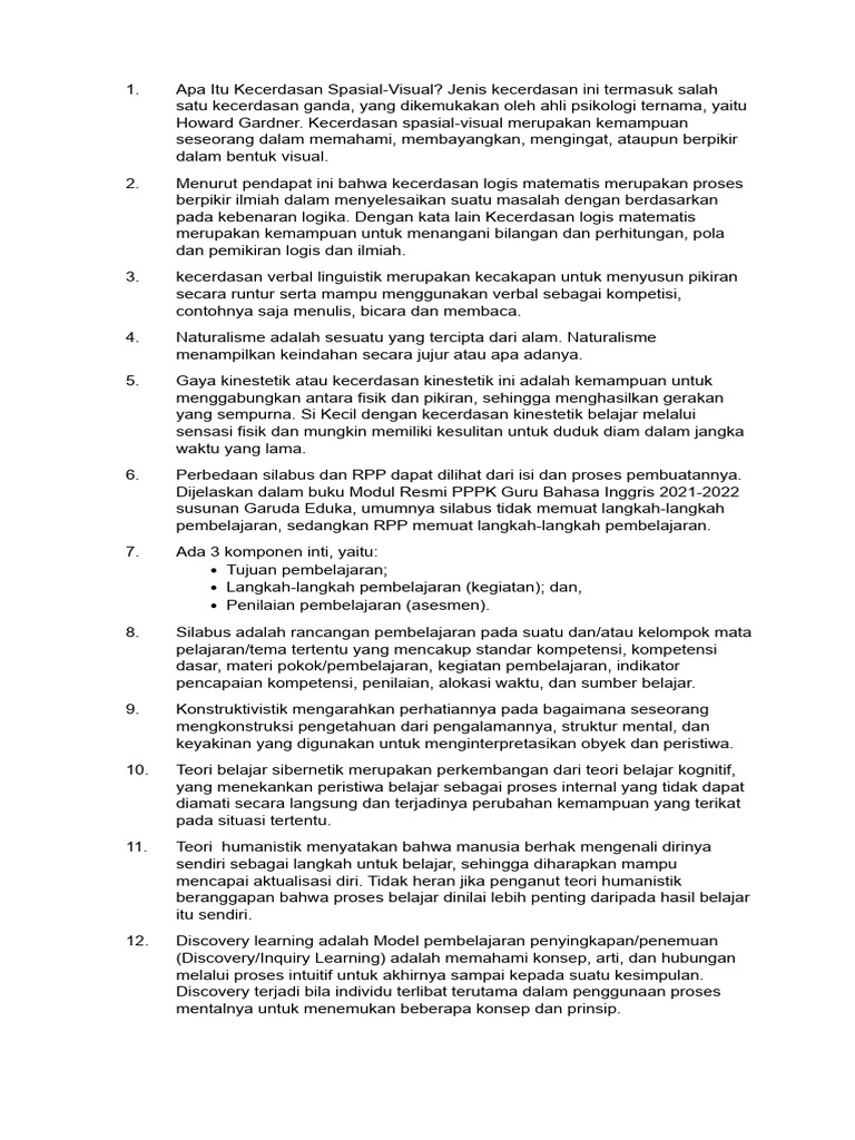 Apa Itu Kecerdasan Spasial Revisi | PDF | Karier & Perkembangan | Sains ...