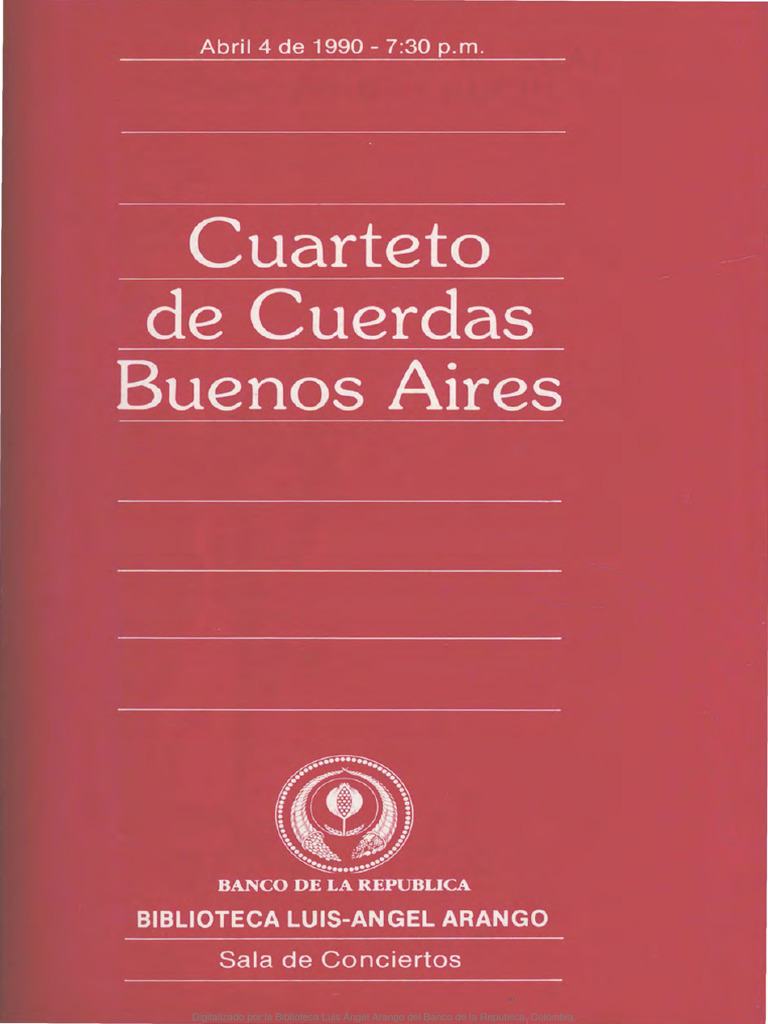 Cuarteto de Cuerdas Buenos Aires: Historia y Conciertos | PDF ...