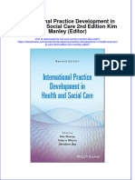 International Practice Development in Health and Social Care 2Nd Edition Kim Manley Editor Online Ebook Texxtbook Full Chapter PDF