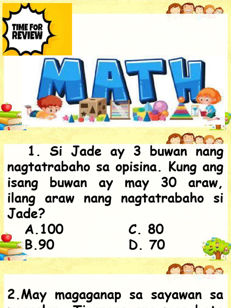 ANA-REVIEW Test For Numeracy | PDF