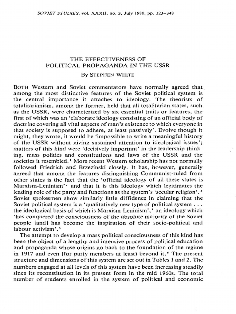 White 1980 | PDF | Soviet Union | World Politics