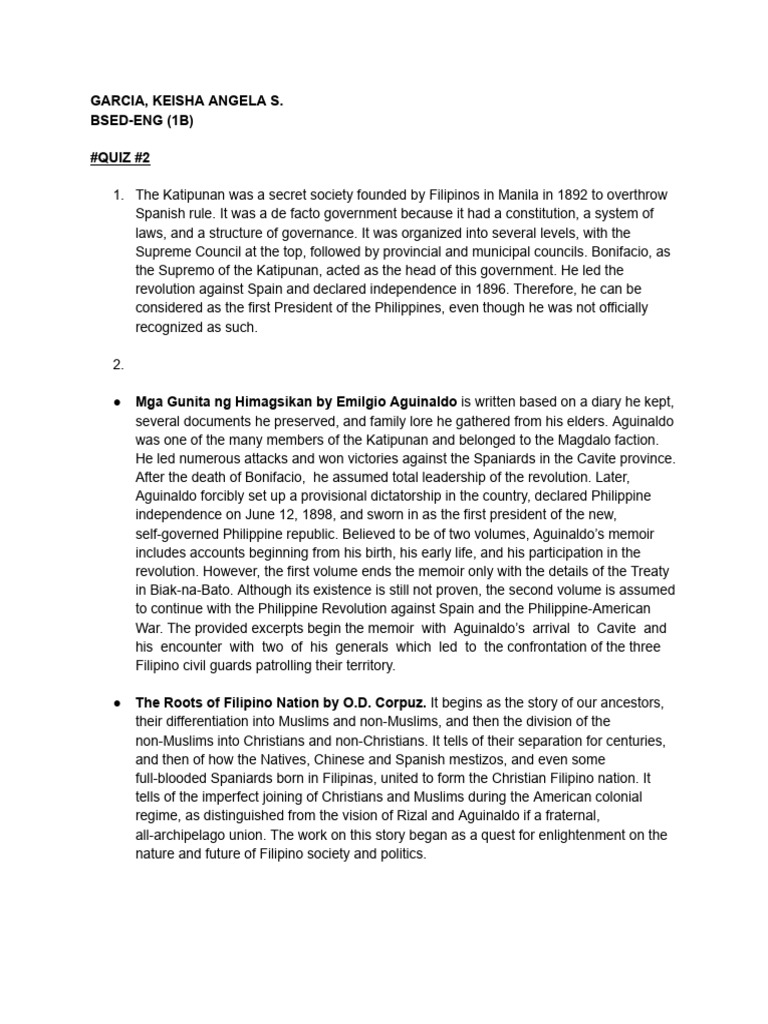 Garcia, Keisha Angela S PDF Spanish East Indies Philippines