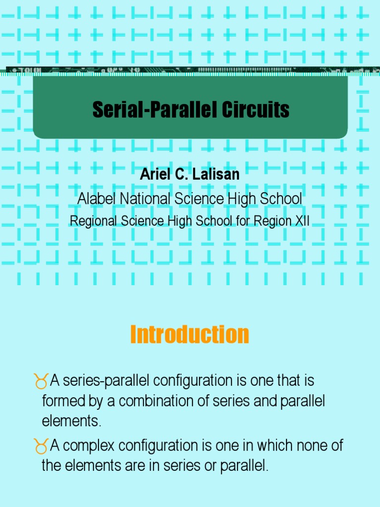 SerialParallel Circuits Alabel National Science High School PDF