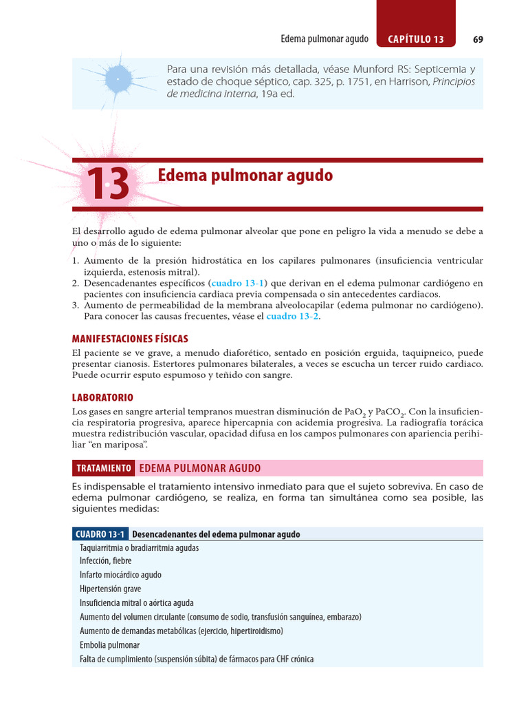 Causas y tratamiento del edema pulmonar agudo | PDF | Insuficiencia ...