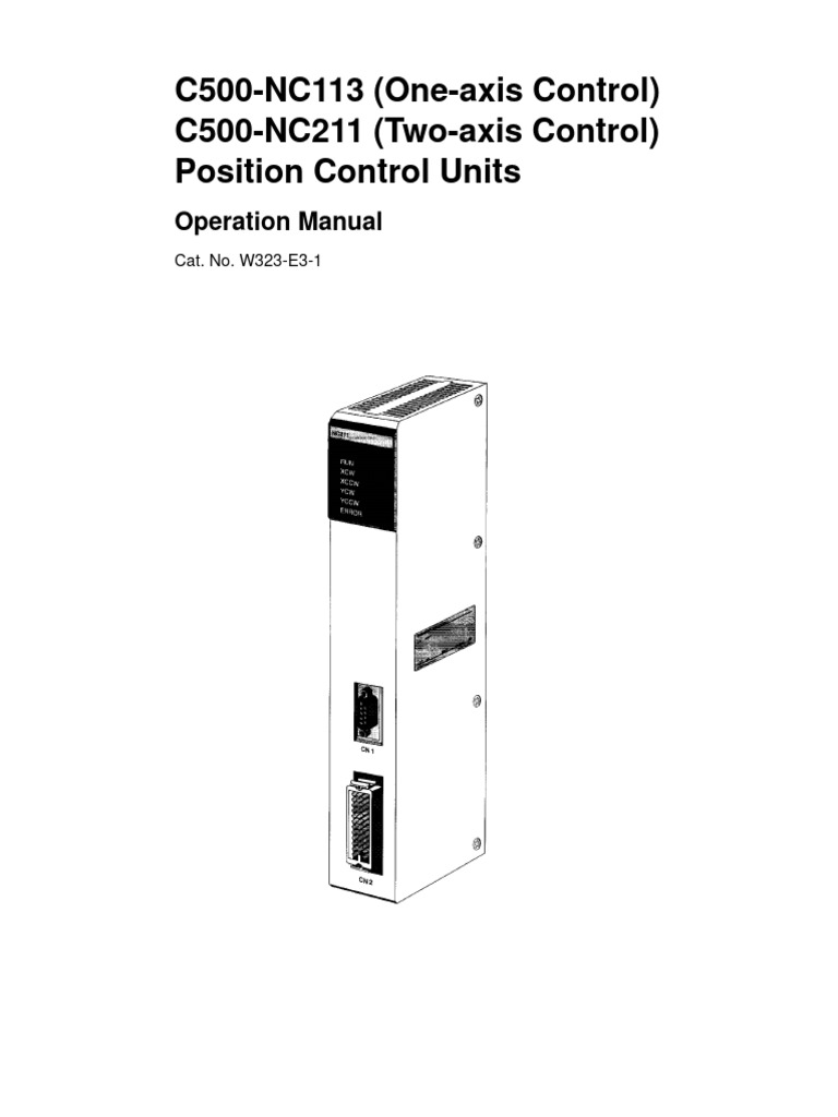 C500-NC113 and C500-NC211 Position Control Units Operation Manual | PDF ...