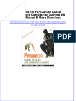 PDF Test Bank For Persuasion Social Influence and Compliance Gaining 5Th Edition Robert H Gass Download Online Ebook Full Chapter