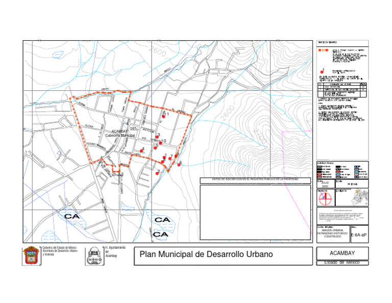 Plan de Desarrollo Urbano Acambay 2003 | PDF