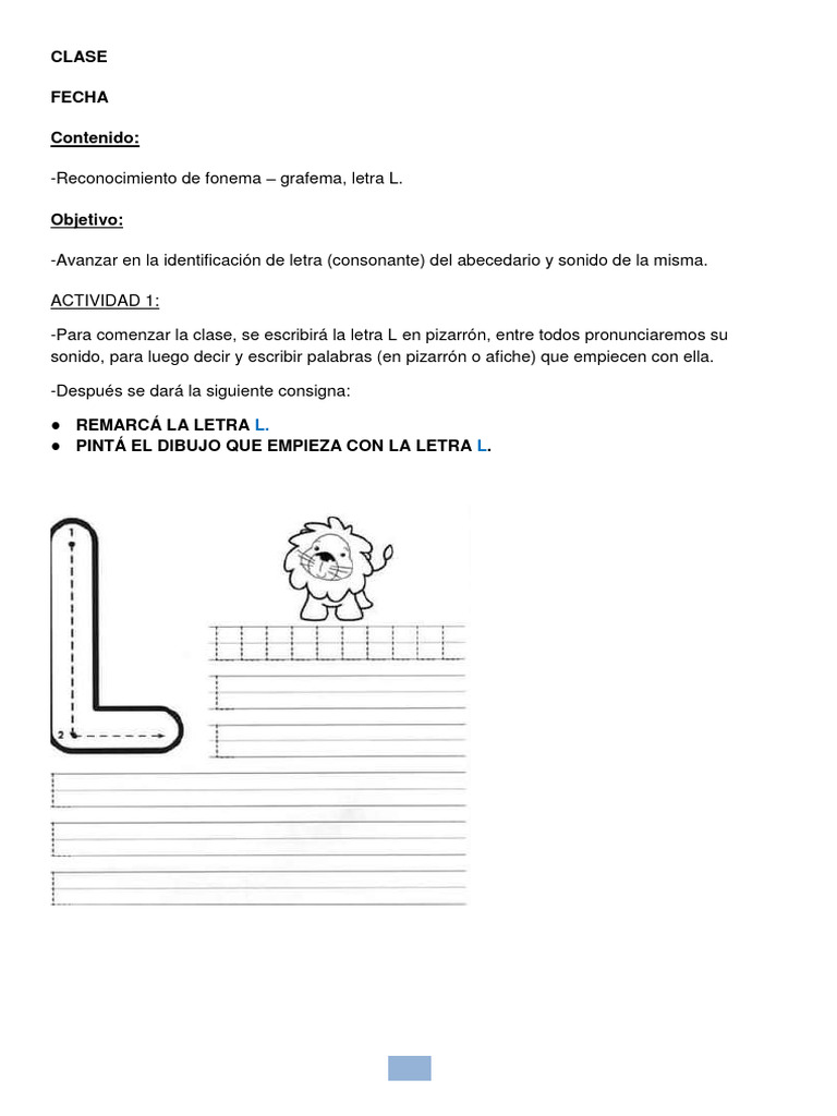 Actividades Didácticas con la Letra L | PDF | Sílaba | Comunicación humana
