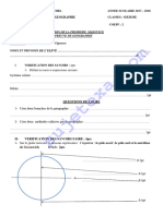 Evaluation de La Premiere Sequence Epreuve de Geographie Classes