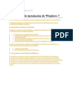 Manual de Instalación de Windows 7