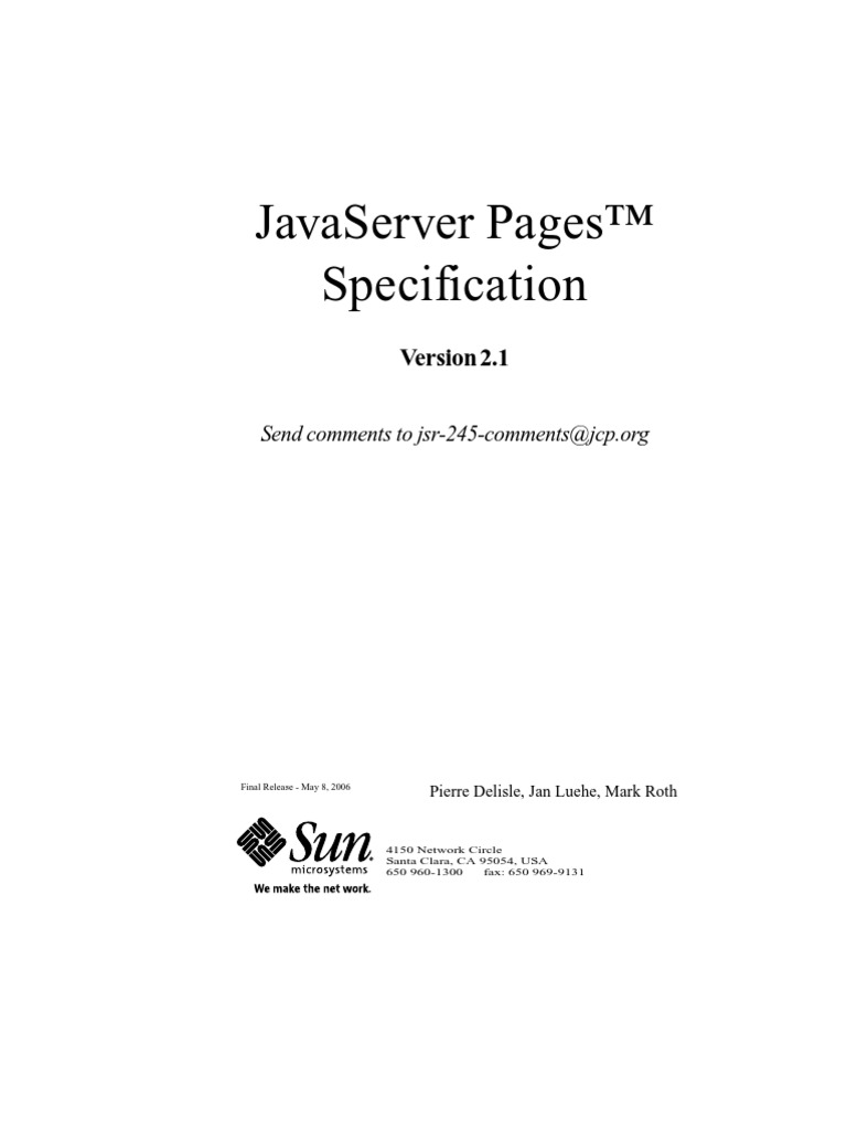 JSP 2 - 1 FR Spec | PDF
