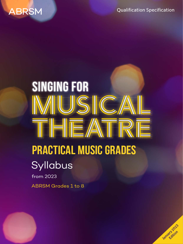 Singing For Musical Theatre Practical Grades Syllabus - 0 | PDF ...