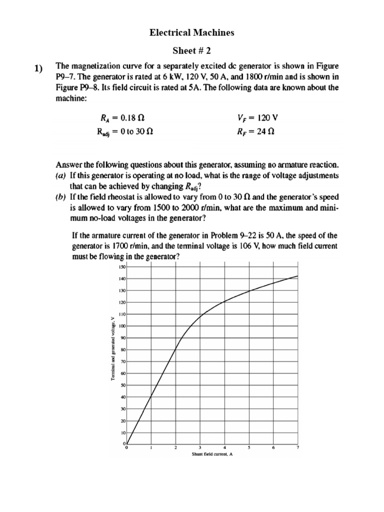 DC Generator Problems & Solutions | PDF