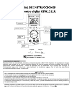 Manual de Instrucciones Multímetro Digital KEW1021R: Pantalla LCD