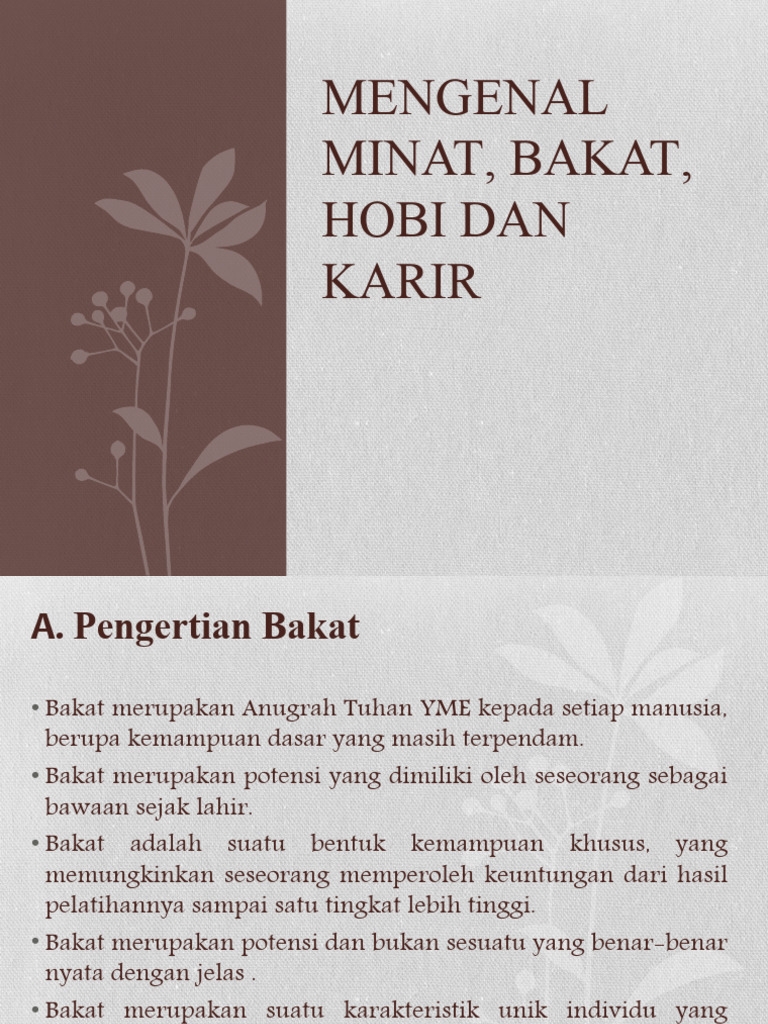 Mengenal Bakat Minat Hobi Dan Karir Pdf