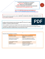 CUADERNILLO HISTORIA I Del 06 Al 17 de Septiembre Del 2021