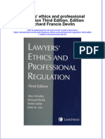 Lawyers Ethics and Professional Regulation Third Edition Edition Richard Francis Devlin Online Ebook Texxtbook Full Chapter PDF