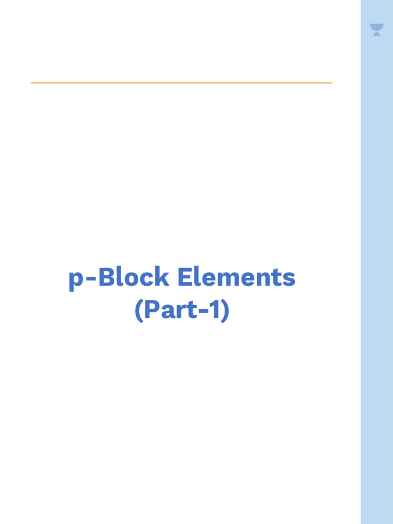 P Block Elements Part 1 | PDF | Aluminium | Aluminium Oxide