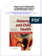 Download ebook Kotchs Maternal And Child Health Problems Programs And Policy In Public Health 4Th Edition Kirby online pdf all chapter docx epub 