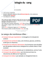Physiologie Du Sang PDF 2019