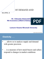 Elasticity of Demand and Supply