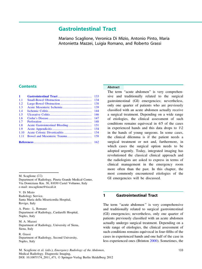 Emergency Radiology Od The Abdomen Springer 2012 Pdf Ischemia