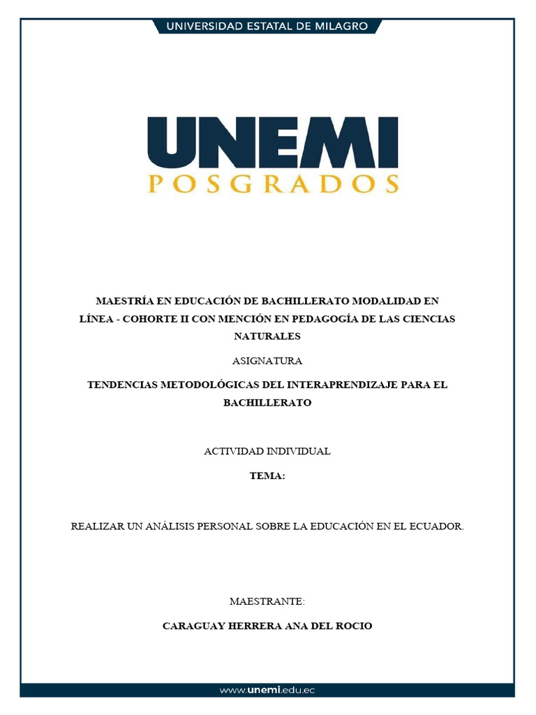 Educación en El Ecuador . | PDF | Plan de estudios | Ecuador