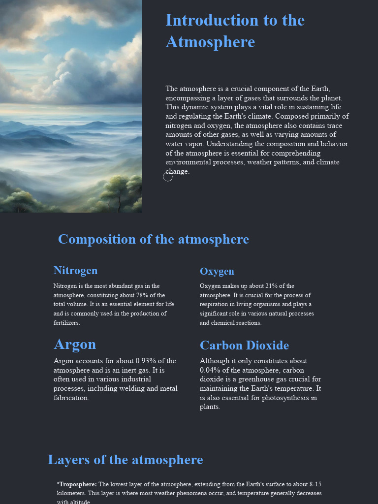 Understanding Earth's Atmosphere Basics | PDF | Atmosphere Of Earth ...
