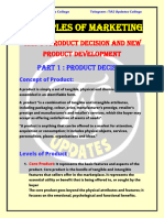 Principles of Marketing Unit 3 Product Decision and New Product