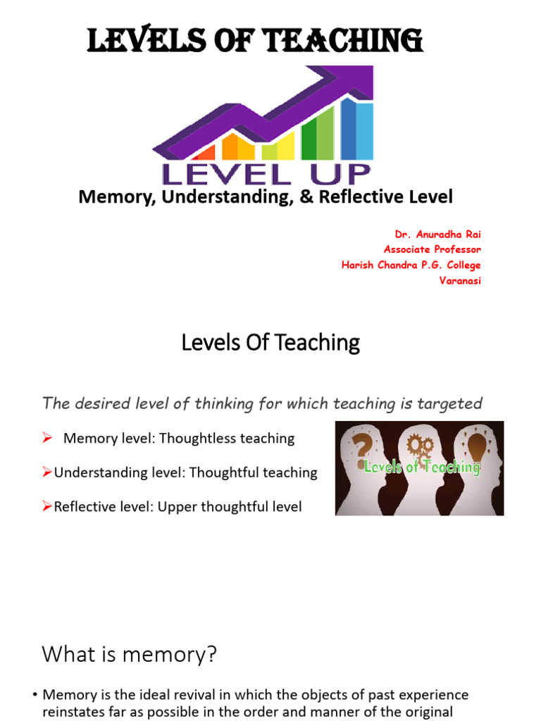 Levels Of Teaching Pdf