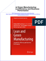 Download ebook Lean And Green Manufacturing Towards Eco Efficiency And Business Performance online pdf all chapter docx epub 