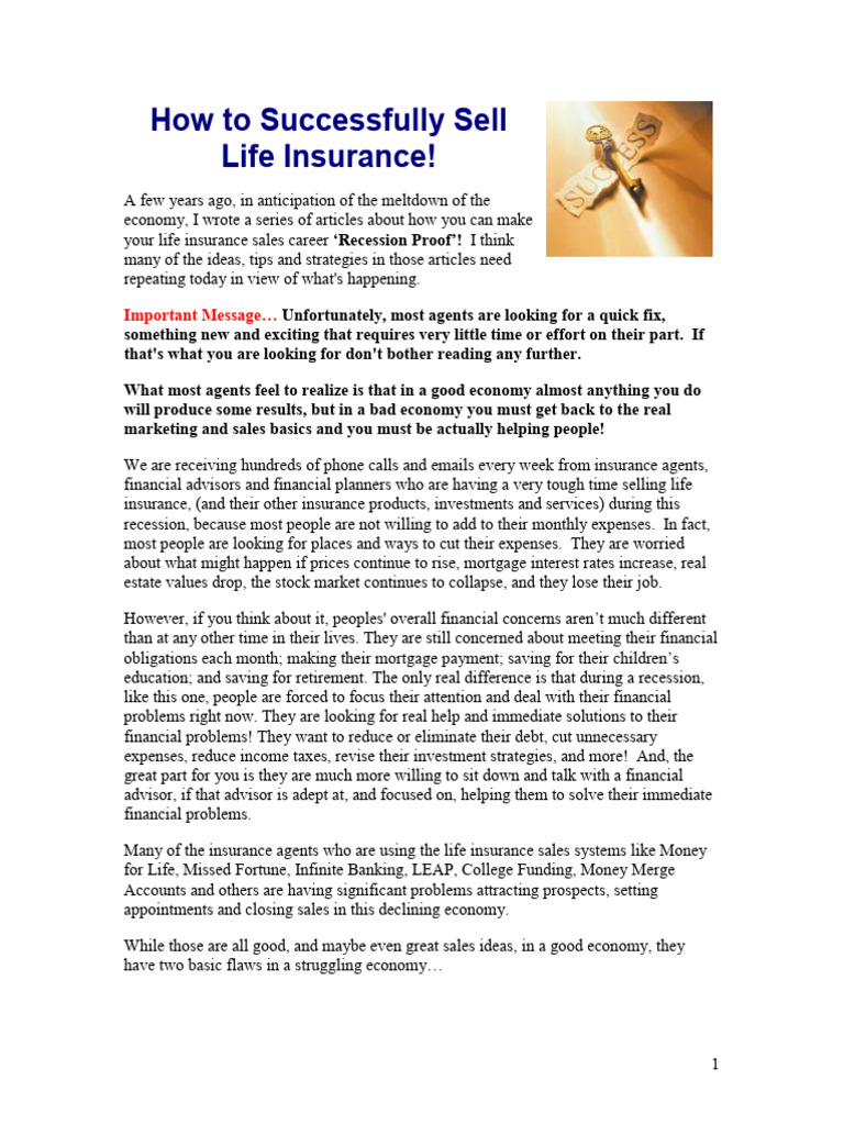 How To Sell Life Insurance | PDF | Insurance | Life Insurance