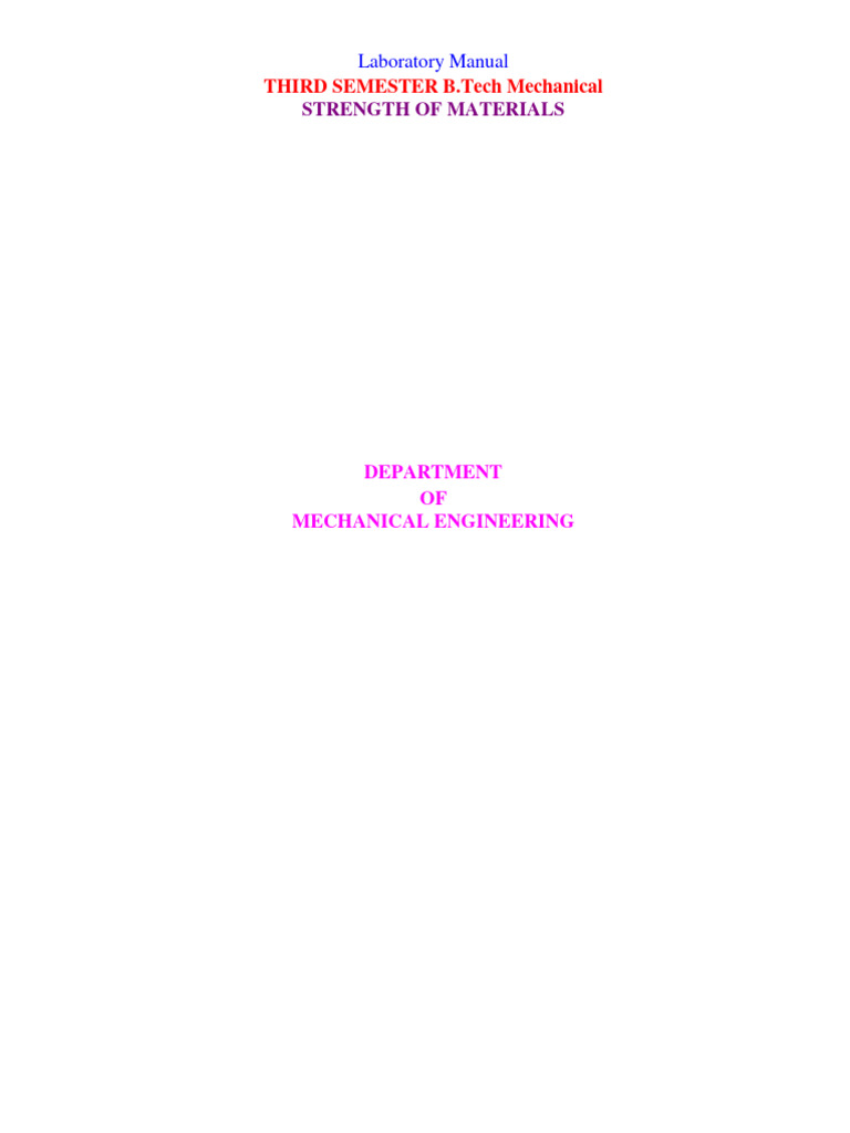 Diploma 3 Strength - of - Materials | PDF | Deformation (Engineering ...