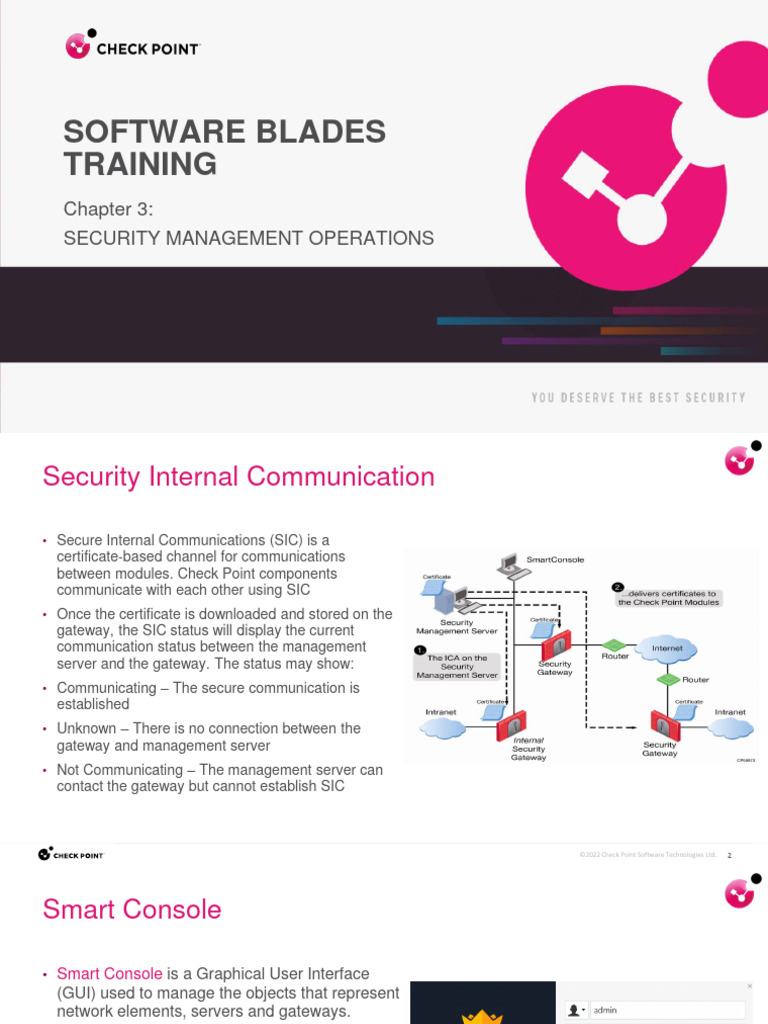 SBT - Chapter 3 - Check Point Security Management Operations | PDF ...